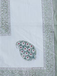 Premium Block Print Double Bedsheet - Green