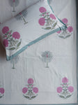 Baagh Double Bedsheet - Pink
