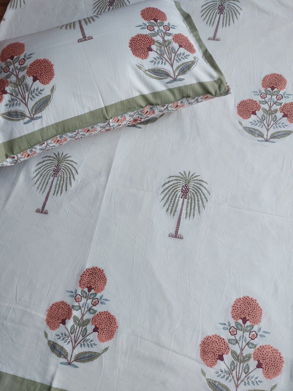 Baagh Double Bedsheet - Orange