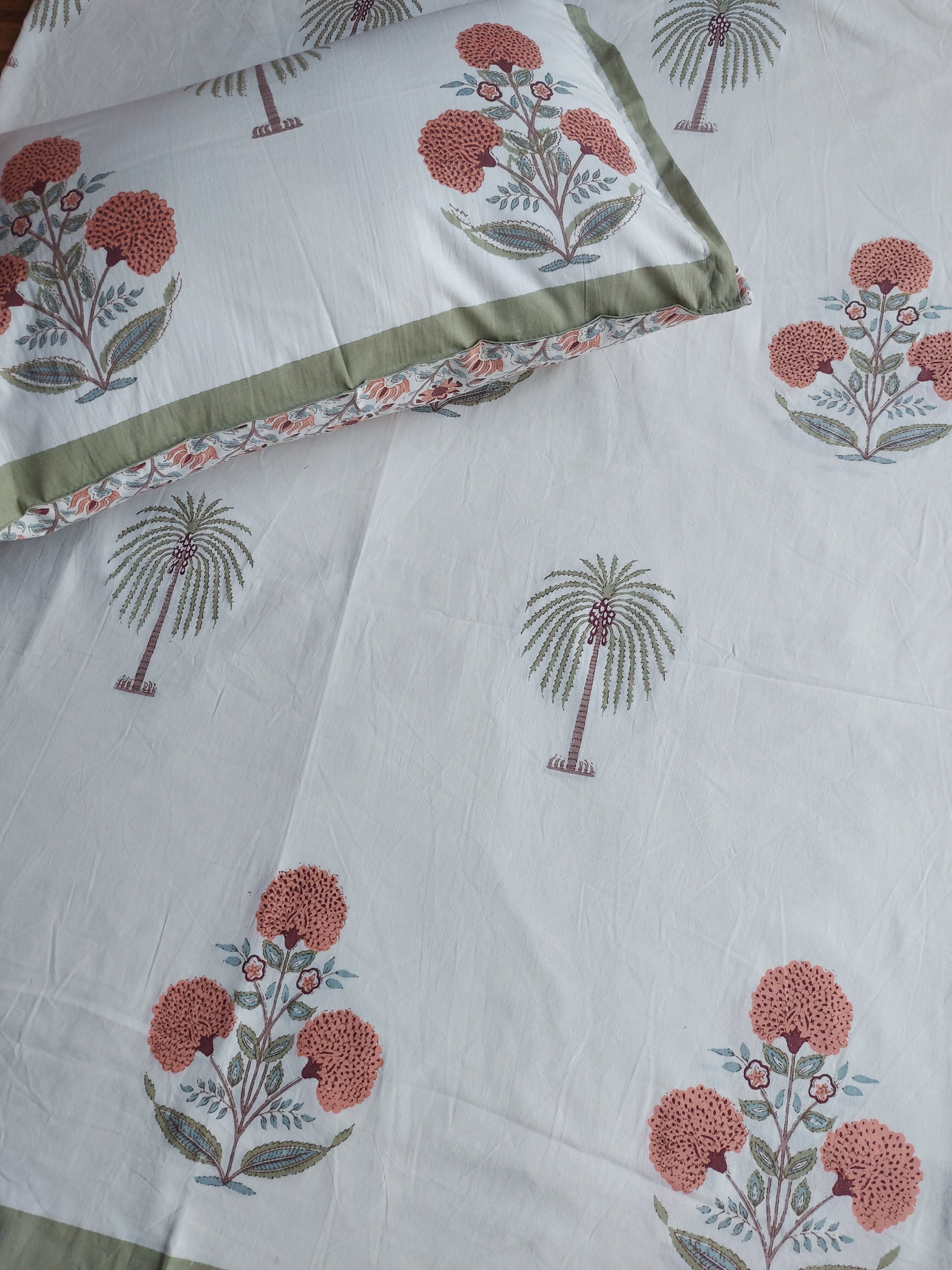 Baagh Double Bedsheet - Orange