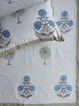 Baagh Double Bedsheet - Blue