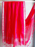 Mangalgiri Pattu Silk Dupatta  - Red