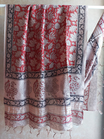 Kalamkari Chanderi Dupatta