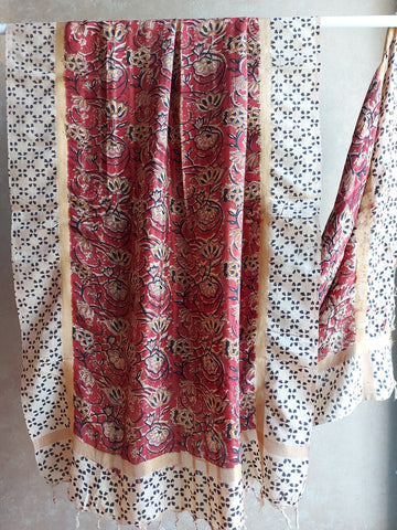 Kalamkari Chanderi Dupatta