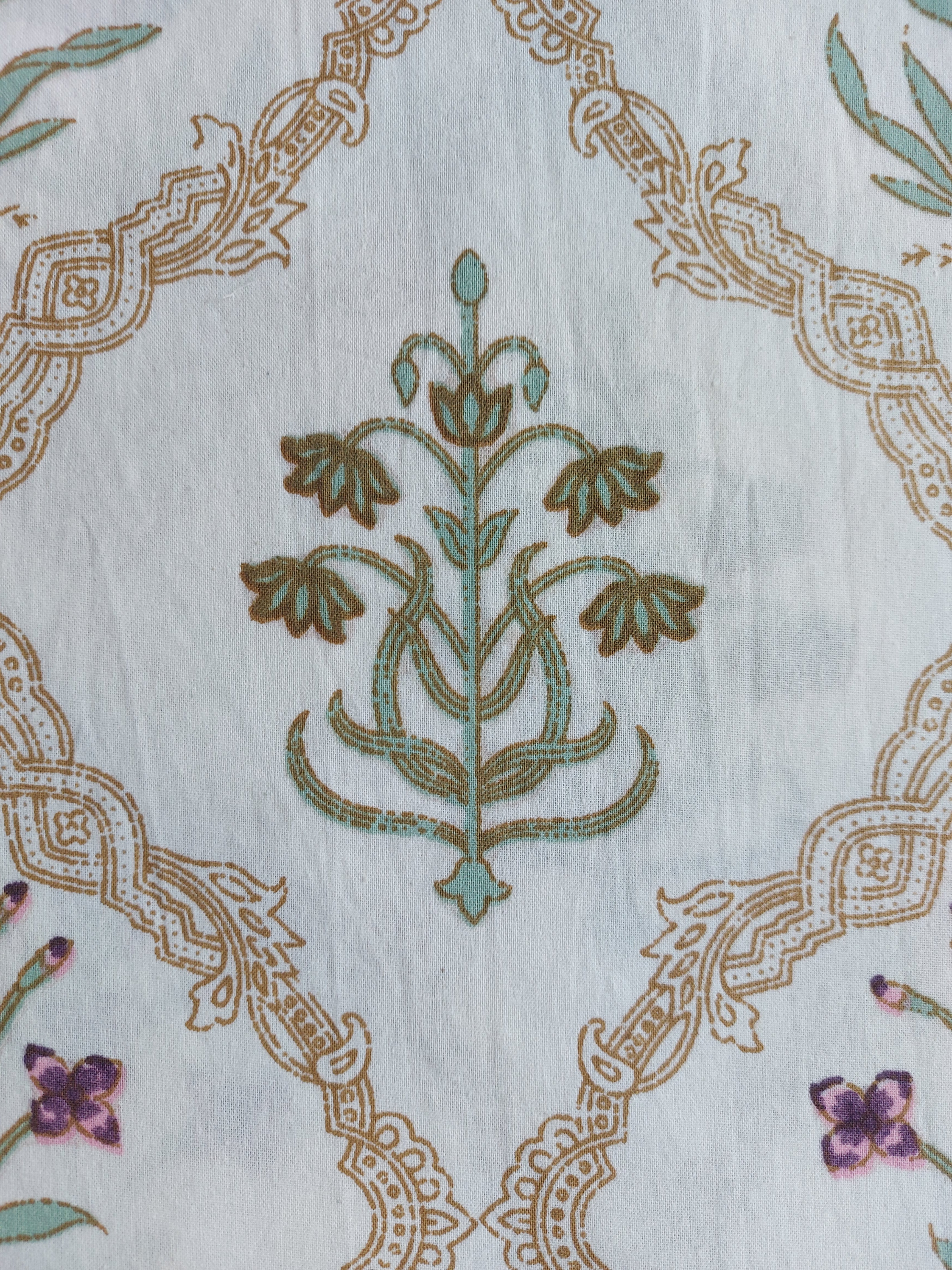 Baagh Double Bedsheet - Teal