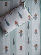 Baagh Double Bedsheet - Green