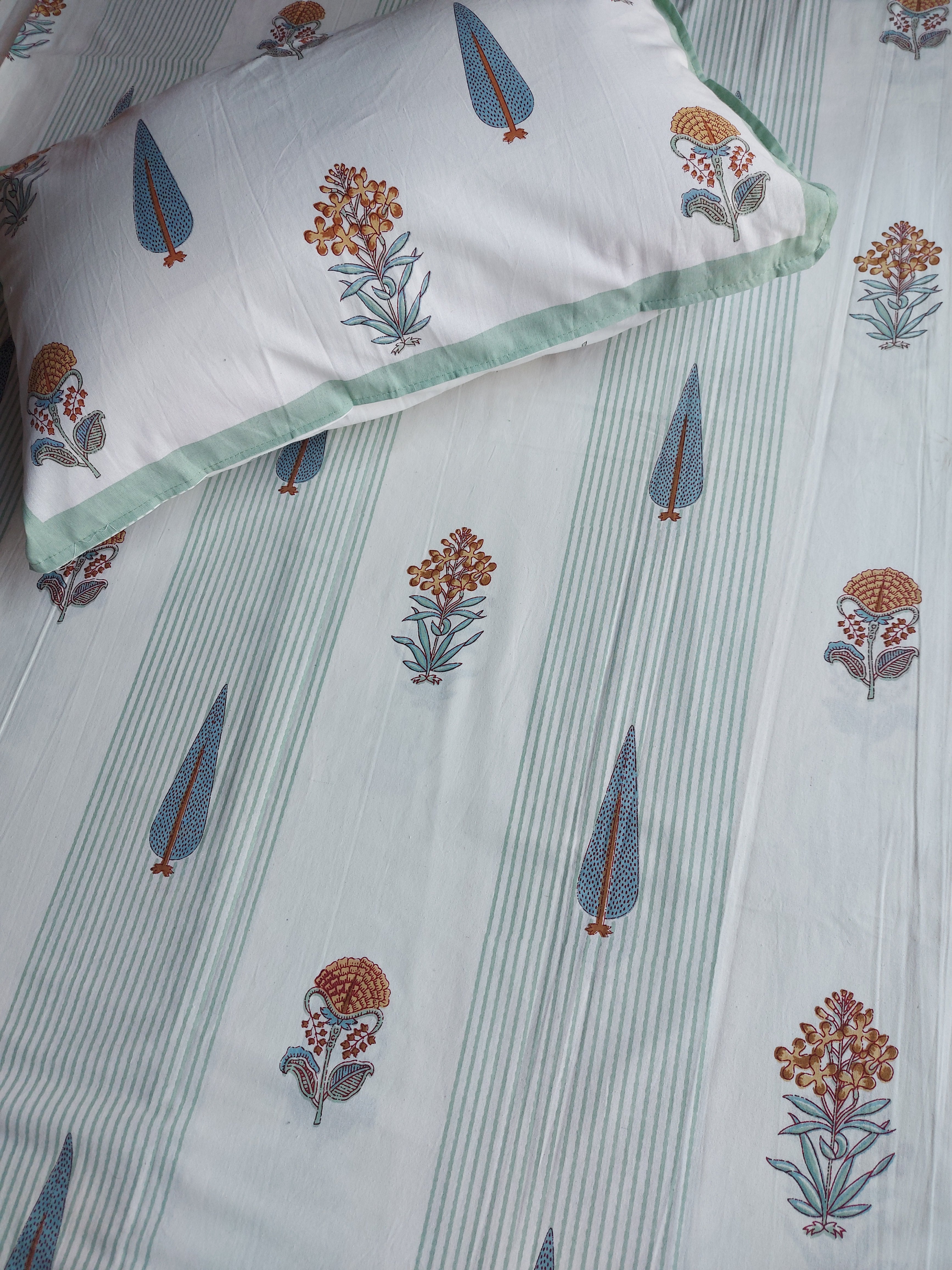 Baagh Double Bedsheet - Beige