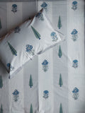 Baagh Double Bedsheet - Blue