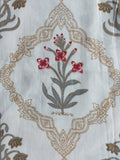 Baagh Double Bedsheet - Maroon & Grey