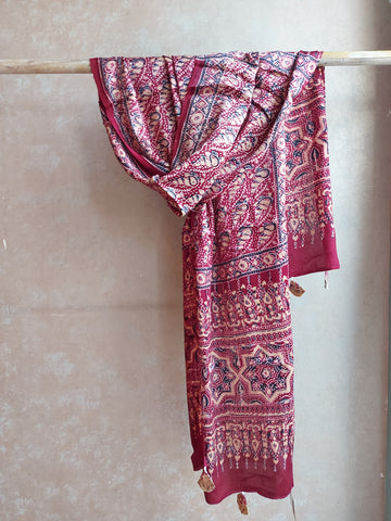 Modal Silk Ajrakh Stole