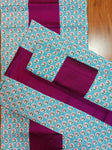 Table Mat & Table Runner Set - Blue + Pink