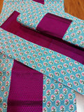 Table Mat & Table Runner Set - Blue + Pink