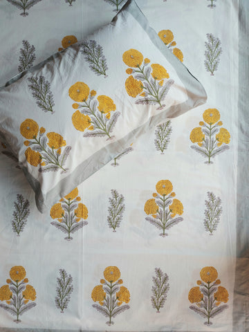 Heritage Superfine Double Bedsheet - Yellow