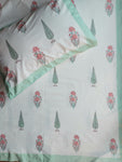 Heritage Single Bedsheet - Peach Motif