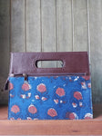 Leather Handbag - Blue
