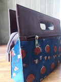 Leather Handbag - Blue