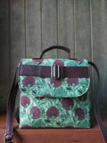 Leather Square Sling Bag - Pista Green