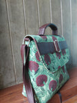 Leather Square Sling Bag - Pista Green