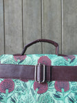 Leather Square Sling Bag - Pista Green