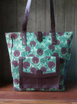 Leather Tote Bag - Pista Green