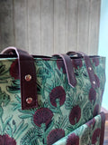 Leather Tote Bag - Pista Green