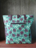 Leather Tote Bag - Pista Green