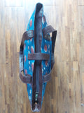 Leather Tote Bag - Blue