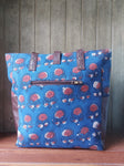 Leather Tote Bag - Blue