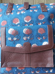 Leather Tote Bag - Blue