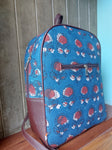 Leather Backpack - Dark Blue