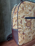 Leather Backpack - Mustard Brown