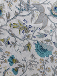 Floral Double Bedsheet - Blue