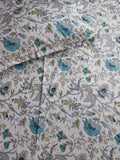 Floral Double Bedsheet - Blue