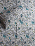 Floral Double Bedsheet - Blue