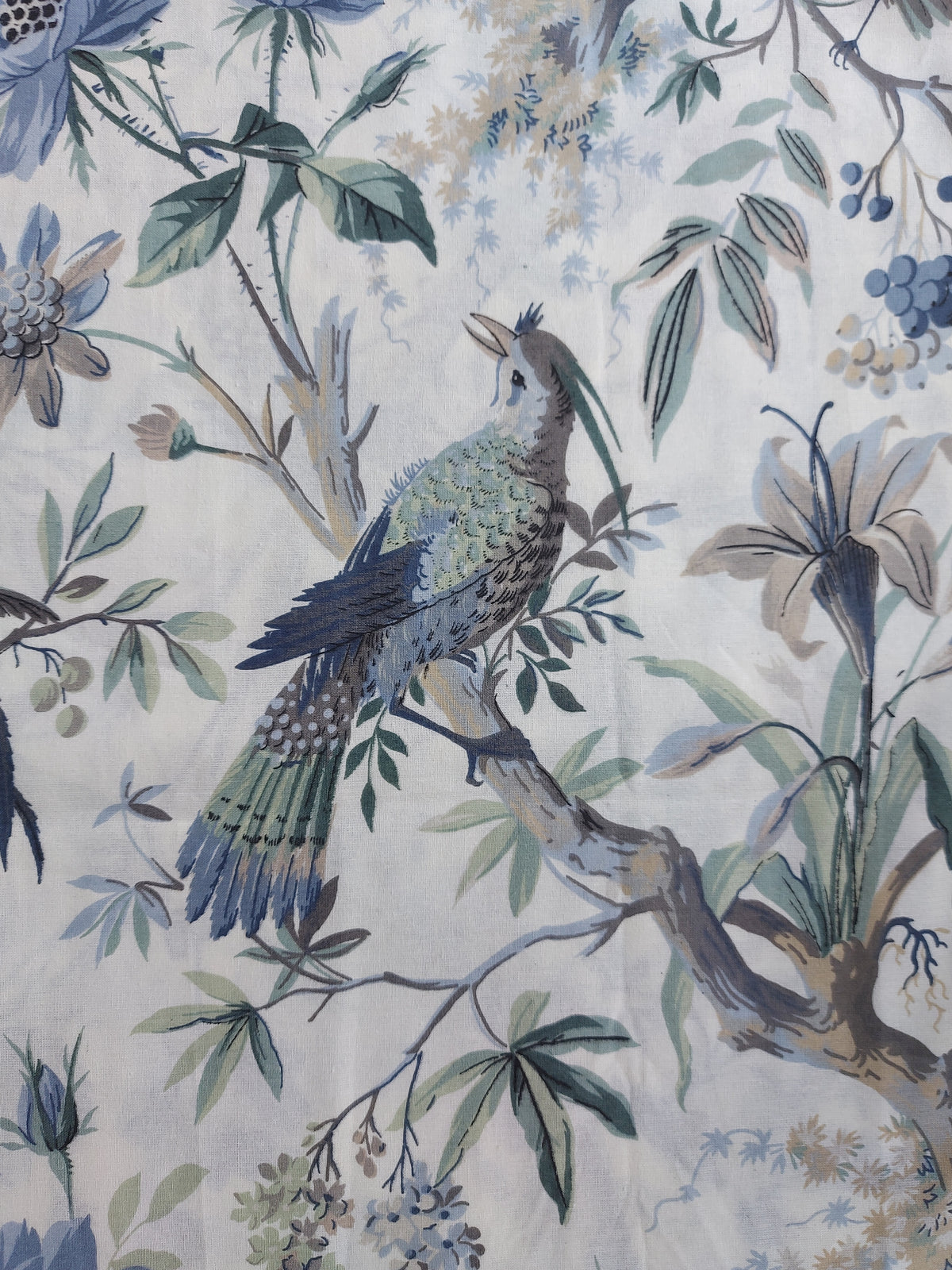 Floral Double Bedsheet - Blue