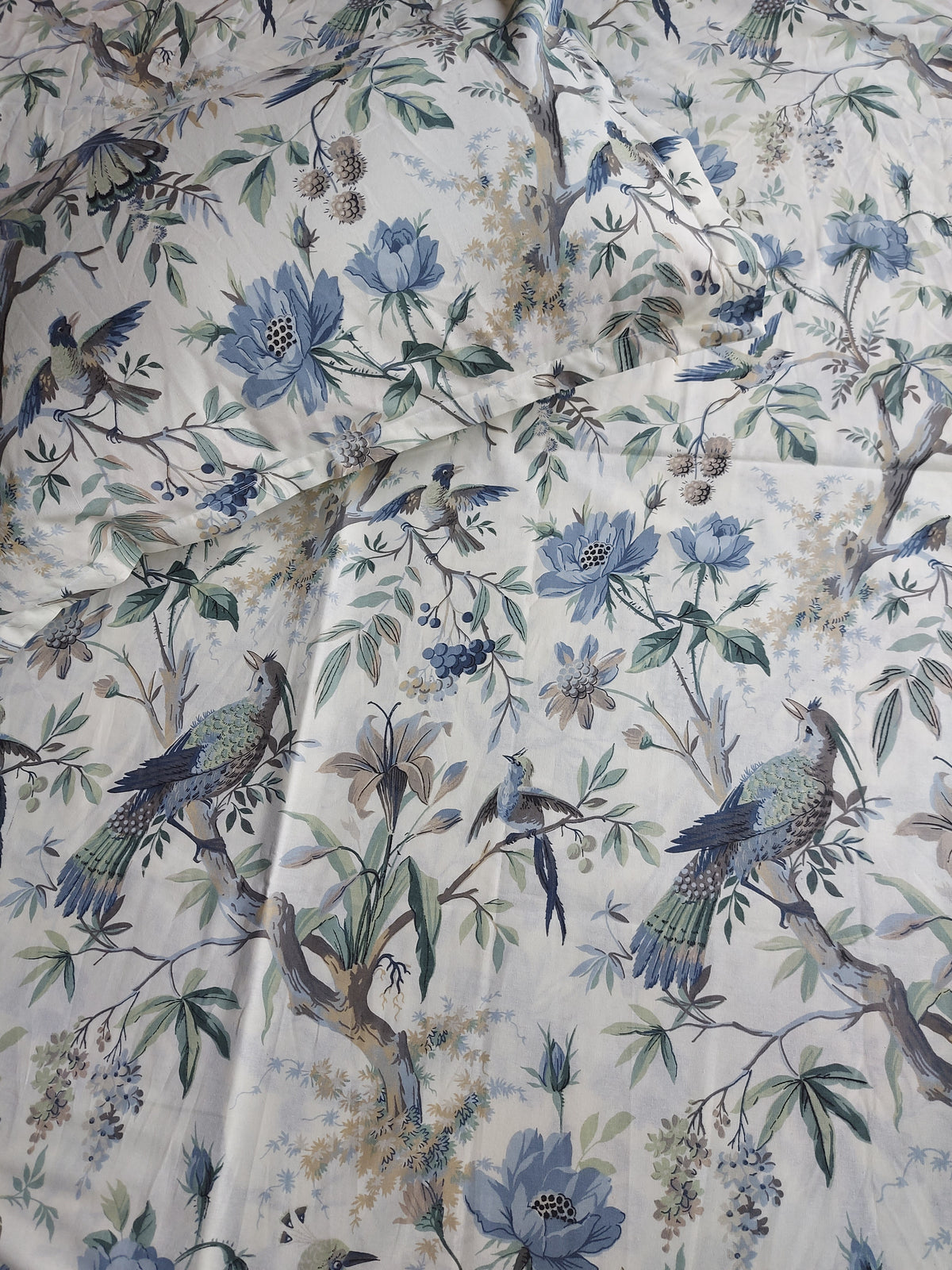 Floral Double Bedsheet - Blue