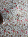 Floral Double Bedsheet - Beige