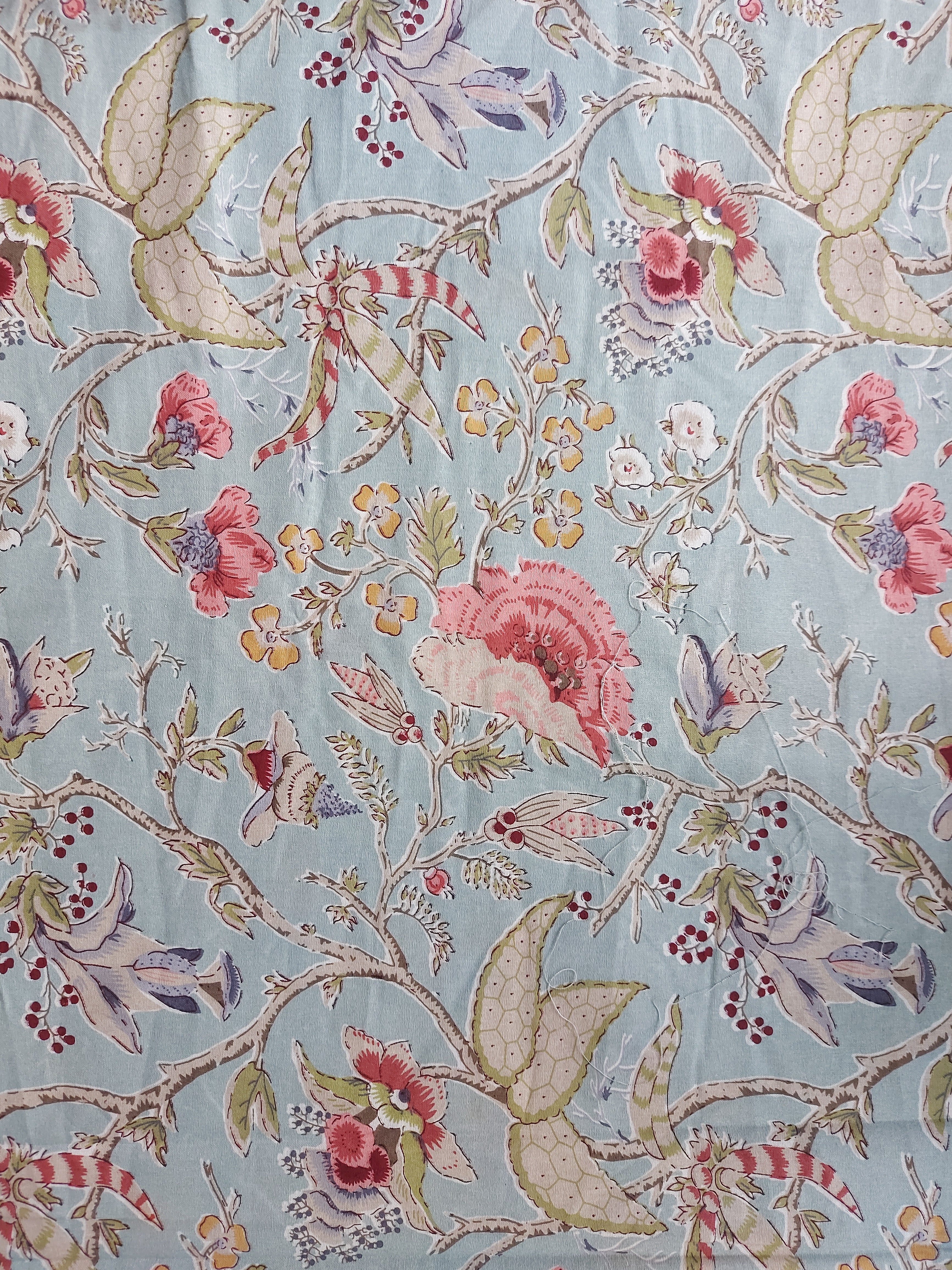 Floral Double Bedsheet - Teal