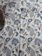Floral Double Bedsheet - Blue