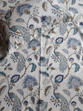 Floral Double Bedsheet - Blue