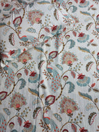 Floral Double Bedsheet - Maroon