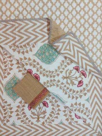 Sanganeri Single Dohar - Beige