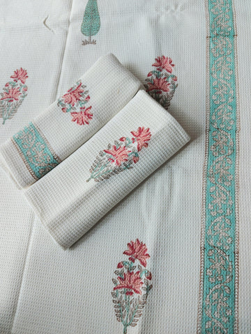 Waffle Bath Towel & Hand Towel Set