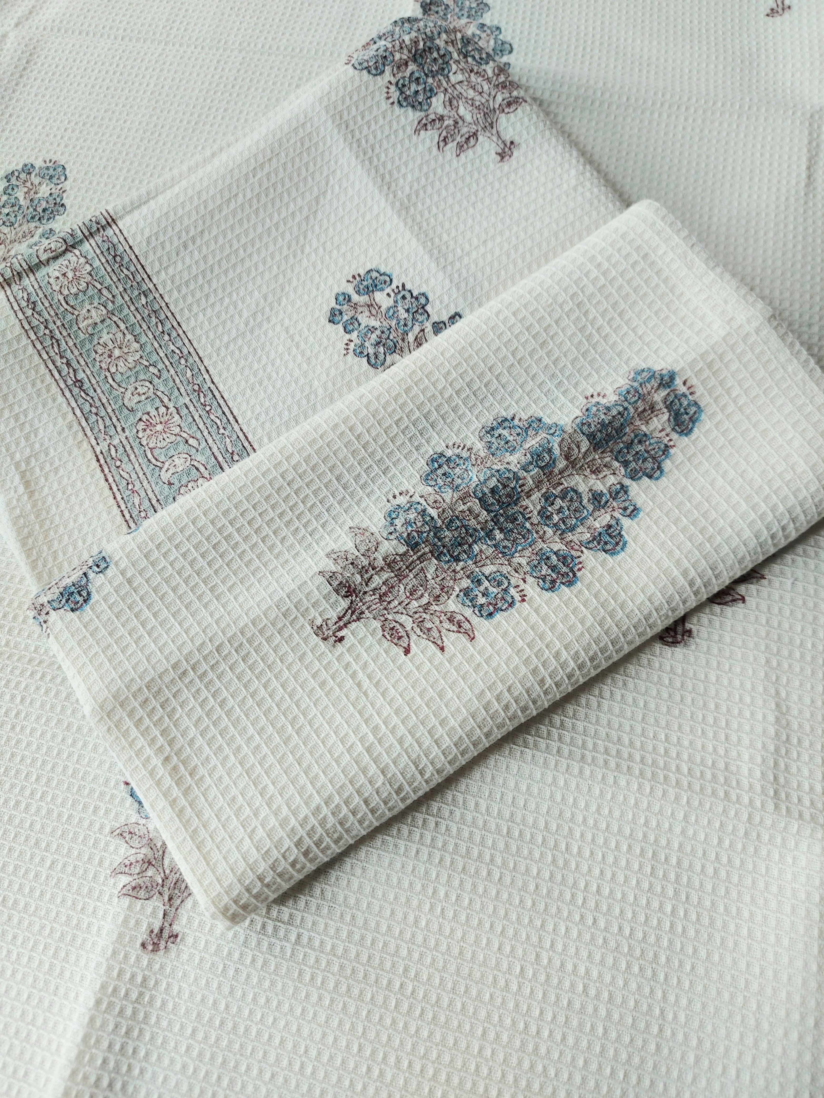 Waffle Bath Towel & Hand Towel Set