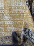 Sanganeri Cotton Suit Set - Mustard Yellow