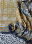 Sanganeri Cotton Suit Set - Mustard Yellow