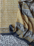 Sanganeri Cotton Suit Set - Mustard Yellow