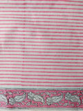 Sanganeri Cotton Suit Set - White & Pink