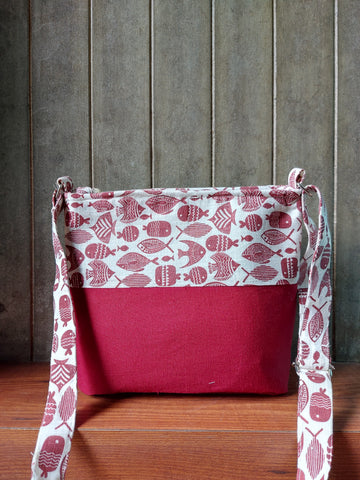 Cotton Basket Sling - Maroon
