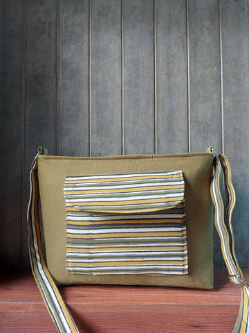 Cotton Rectangle Bag - Green